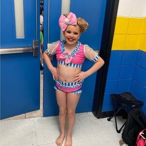 Pink and Blue Kids Costume with Bow